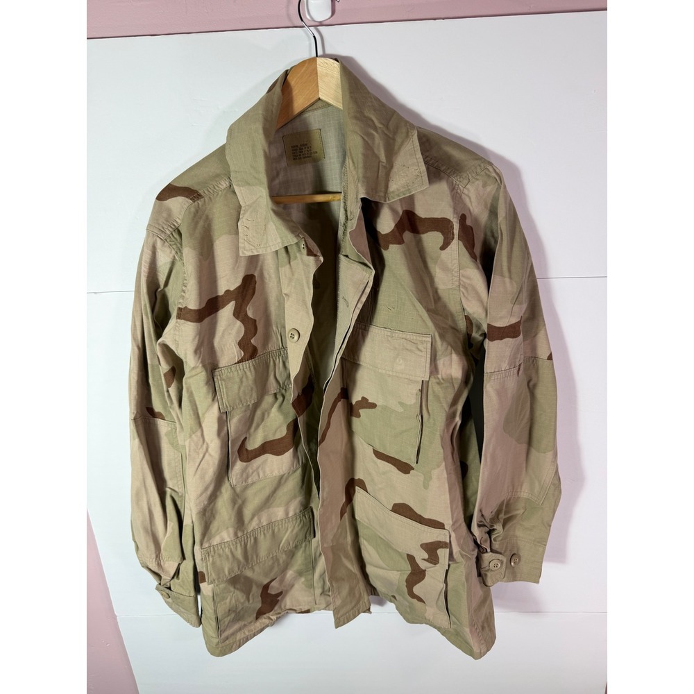 US Military Desert Camo BDU Field Jacket Medium Regular Ripstop Combat Coat